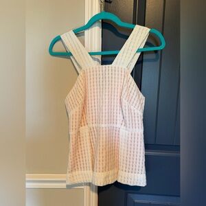 Pink and White Checkered Sleeveless Top